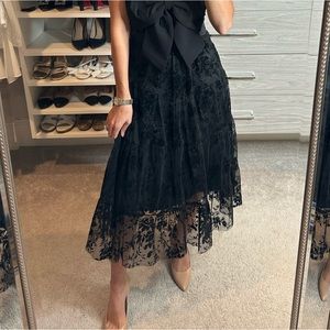 Black midi skirt